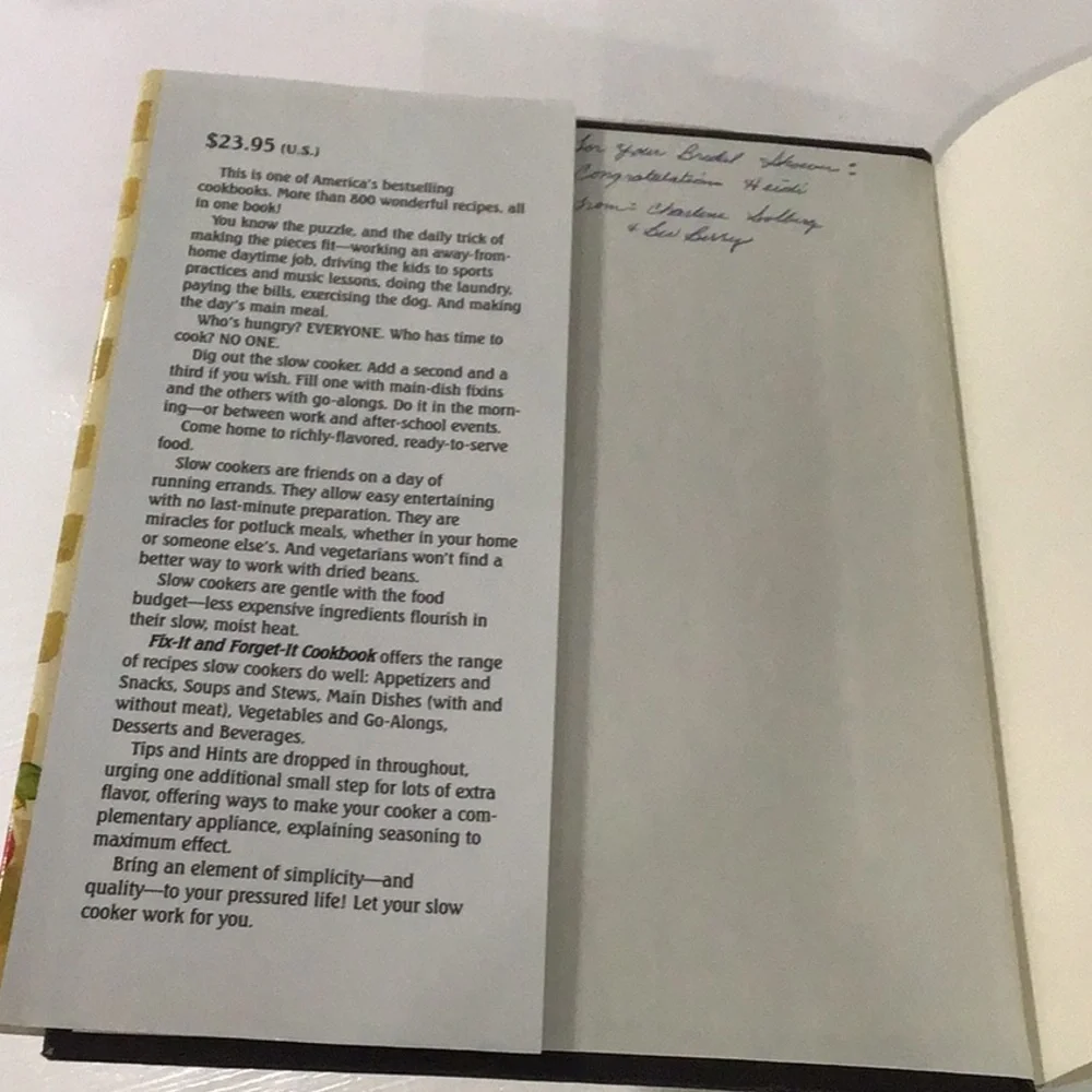 Fix It And Forget It HC Cookbook!